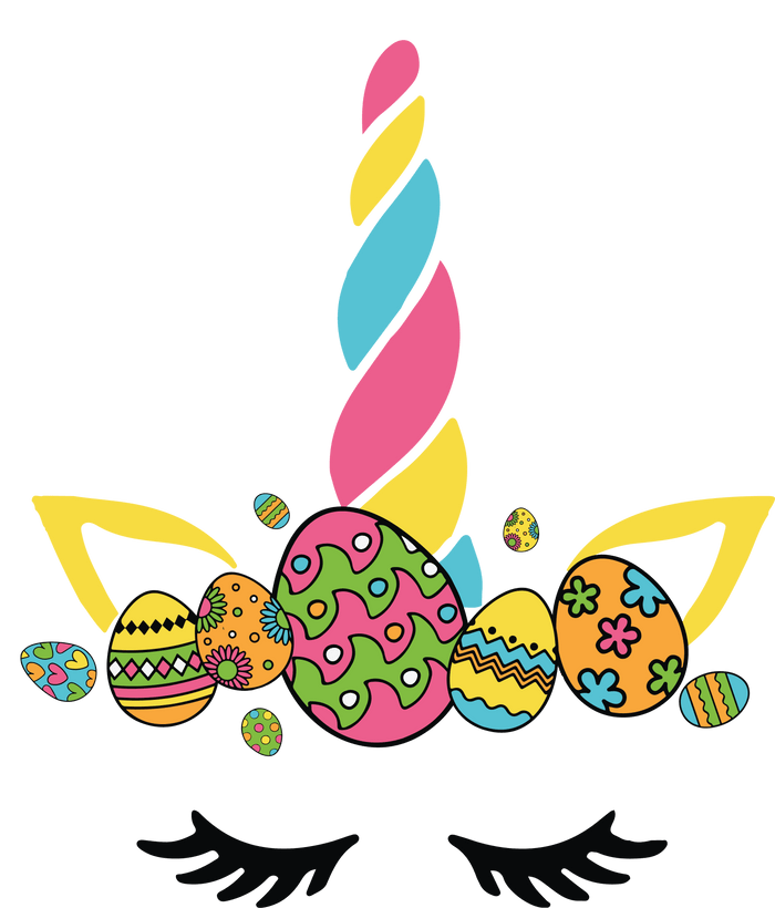 Easter Cute Unicorn Design pressed on a garment