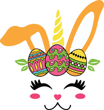 Easter Unicorn Bunny Design - DTF Ready To Press - DTF Dallas 