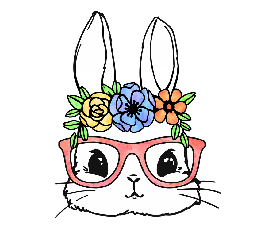 Easter Cute Bunny Design DTF-Ready to Press | DTF Dallas