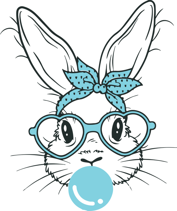 Baby Bunny Easter Design  Happy Spring Collection pressed on a garment