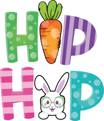 Hip Hop Easter Bunny Design - DTF Ready To Press - DTF Dallas 