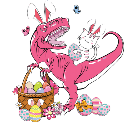 Easter Hunting Season Dino Design - DTF Ready To Press - DTF Dallas 