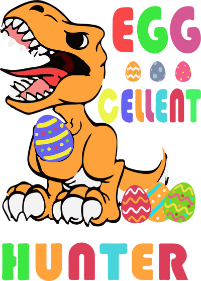 Eggcellent Egg Hunter Dino Easter Design | DTF Dallas - DTF Dallas 