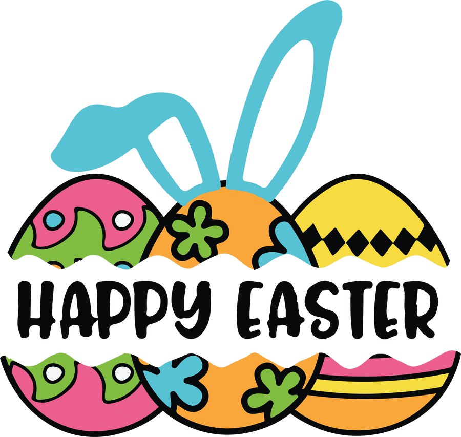 Happy Easter Bunny Design DTF-Ready Press (V2) | DTF Dallas