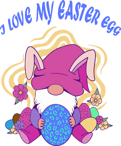 I Love My Easter Egg Gnome Design | DTF Dallas - DTF Dallas 