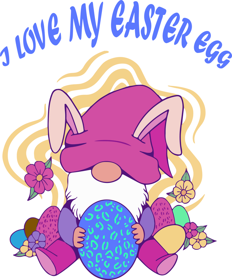 I Love My Easter Egg Gnome Design | DTF Dallas