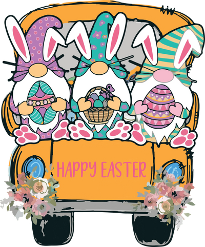 Hunting Season Gnome Truck Happy Easter Design | DTF Dallas - DTF Dallas 