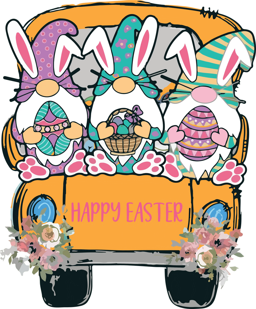 Hunting Season Gnome Truck Happy Easter Design | DTF Dallas
