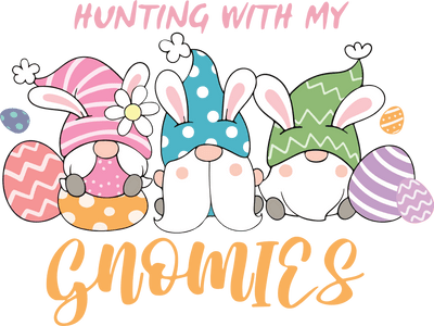Hunting with My Gnomies Easter Design | DTF Dallas - DTF Dallas 