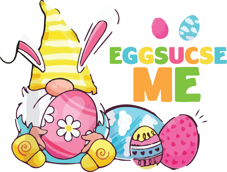 Eggs-cuse Me Easter Gnome Design | DTF Dallas