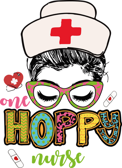 One Hoppy Nurse Easter Design - DTF Ready To Press - DTF Dallas 