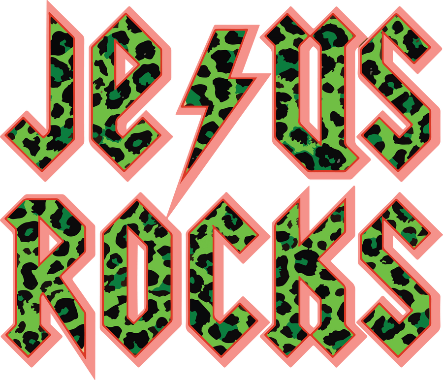 Jesus Rocks Easter Leopard Design | DTF Dallas