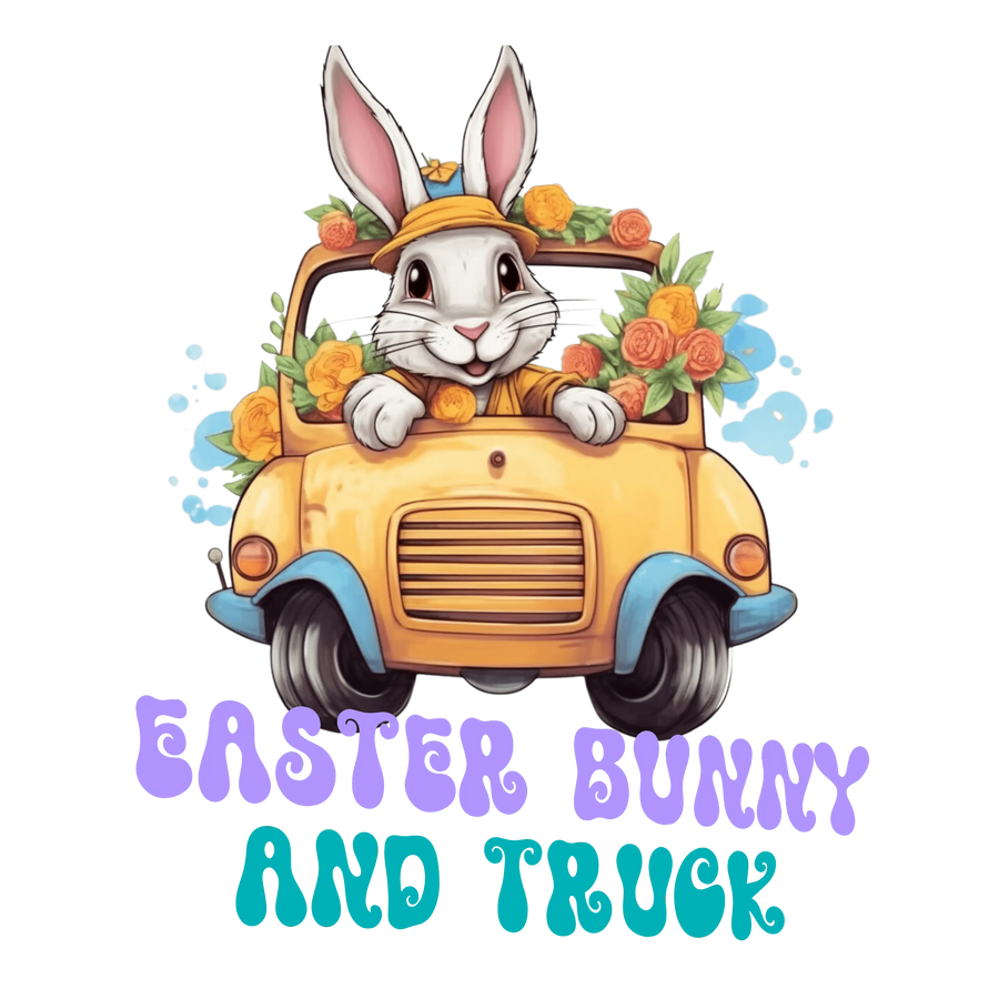 Truck Lover Easter Cute Bunny Design | DTF Dallas