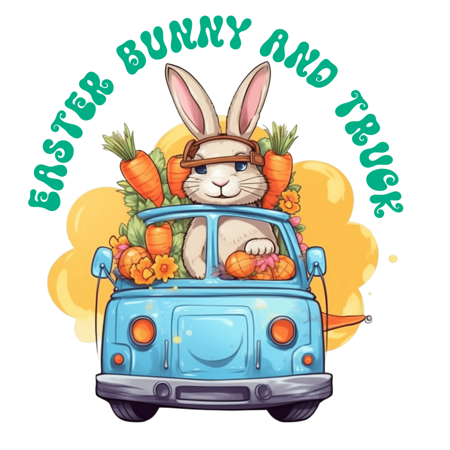 Easter Bunny and Truck Party Design | DTF Dallas