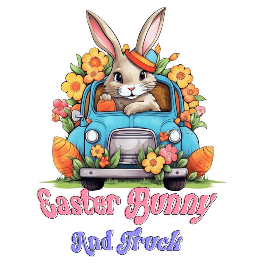 Easter Bunny and Truck Design DTF-Ready (V1) | DTF Dallas