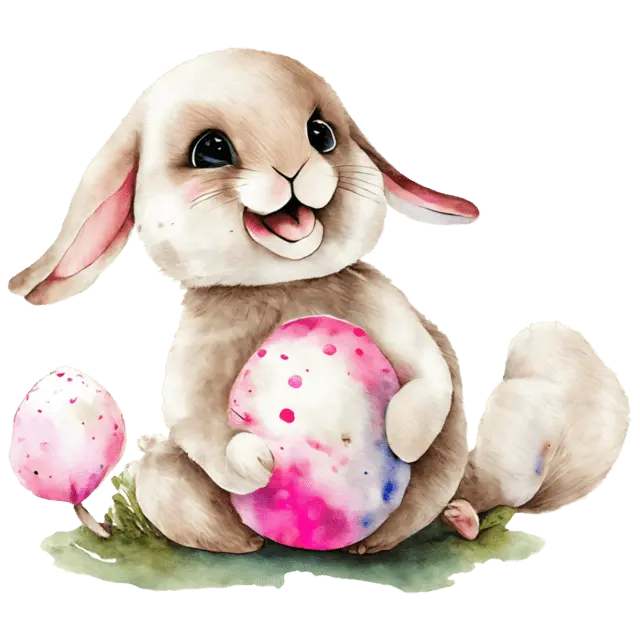 Easter Funny Bunny Design pressed on a garment