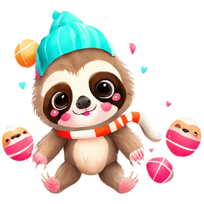 Easter Cute Sloth Design - DTF Ready To Press - DTF Dallas 