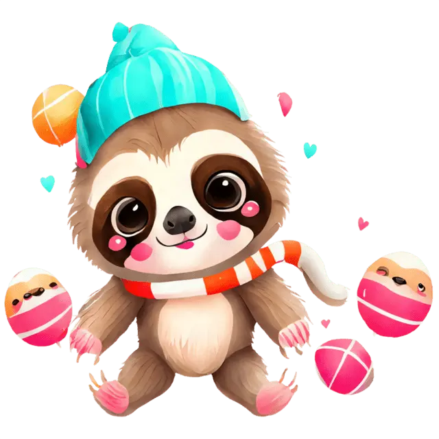 Easter Cute Sloth Design - DTF Ready To Press