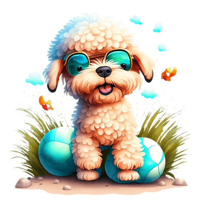 Cute Poodle Easter Design - DTF Ready To Press - DTF Dallas 