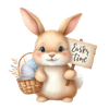 Easter Time Egg Hunting Bunny Design - DTF Ready To Press