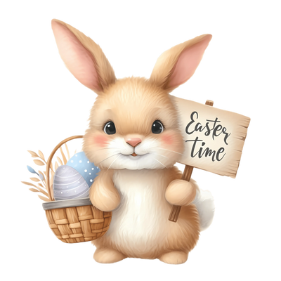 Easter Time Egg Hunting Bunny Design | DTF Dallas - DTF Dallas 