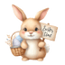 Easter Time Egg Hunting Bunny Design - DTF Ready To Press