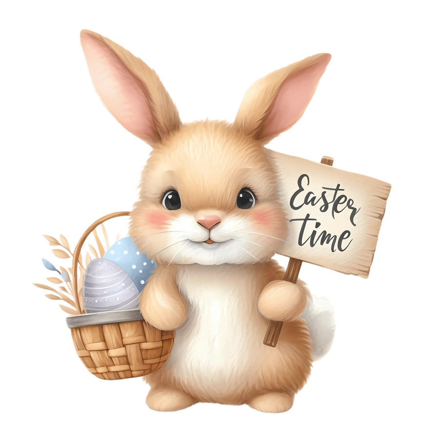 Easter Time Egg Hunting Bunny Design | DTF Dallas