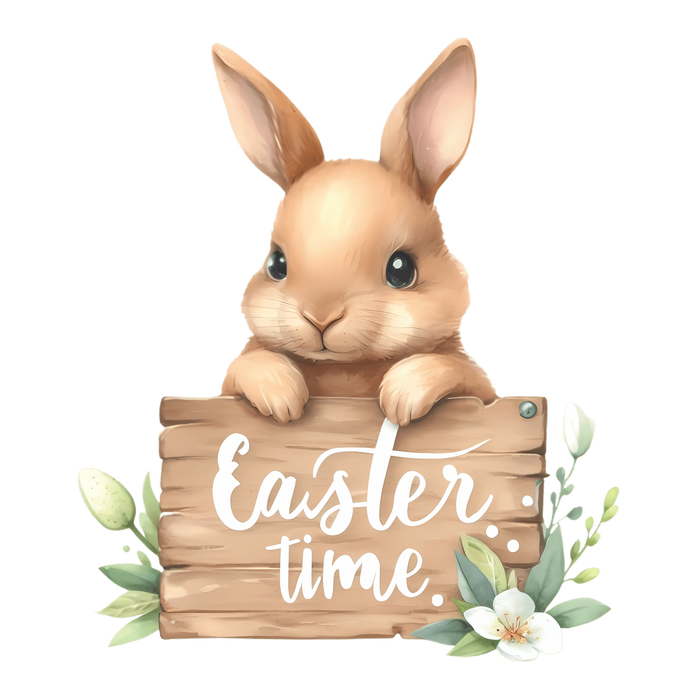 Easter Time Party Design pressed on a garment