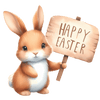 Cute Rabbit Happy Easter Party Design | DTF Dallas