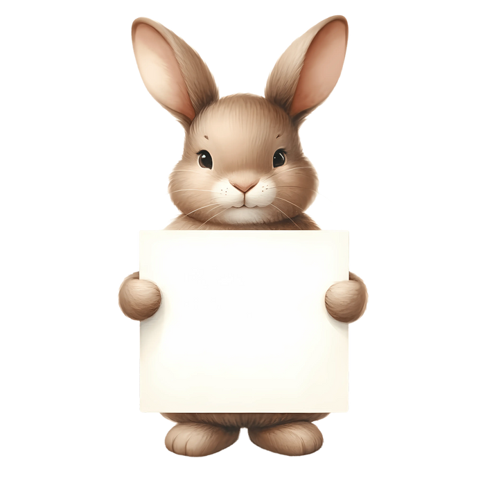 Easter Cute Rabbit Design pressed on a garment
