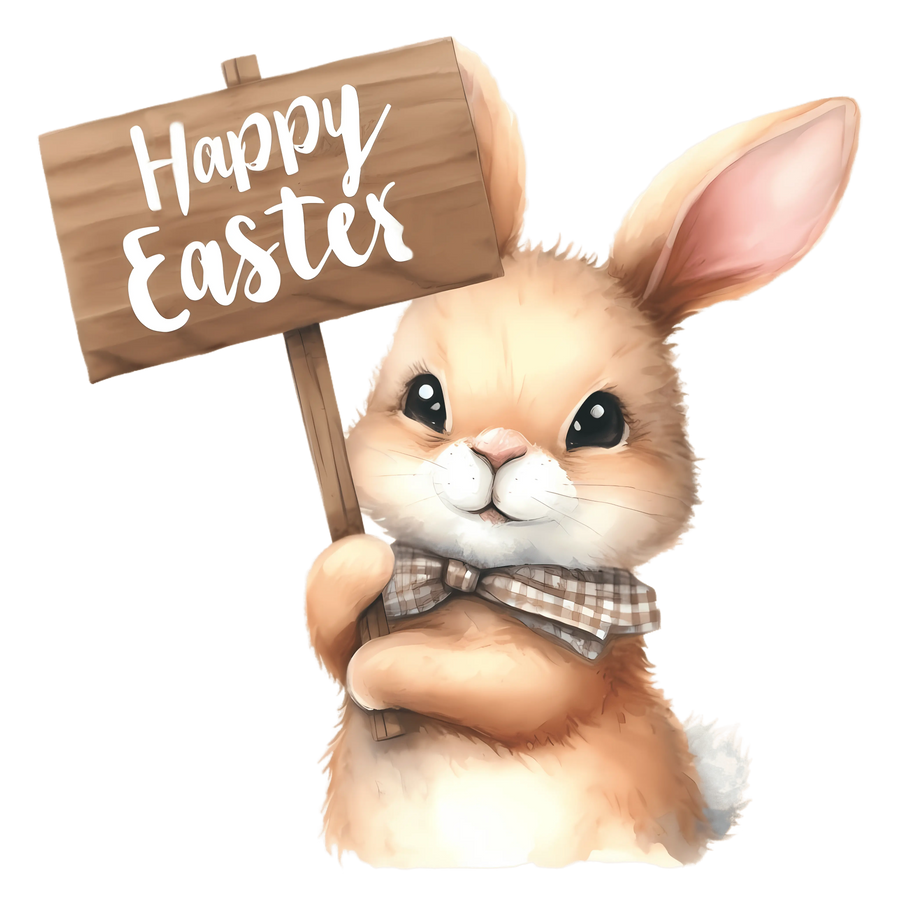 Happy Easter Cute Bunny DTF-Ready to Press (V1) | DTF Dallas