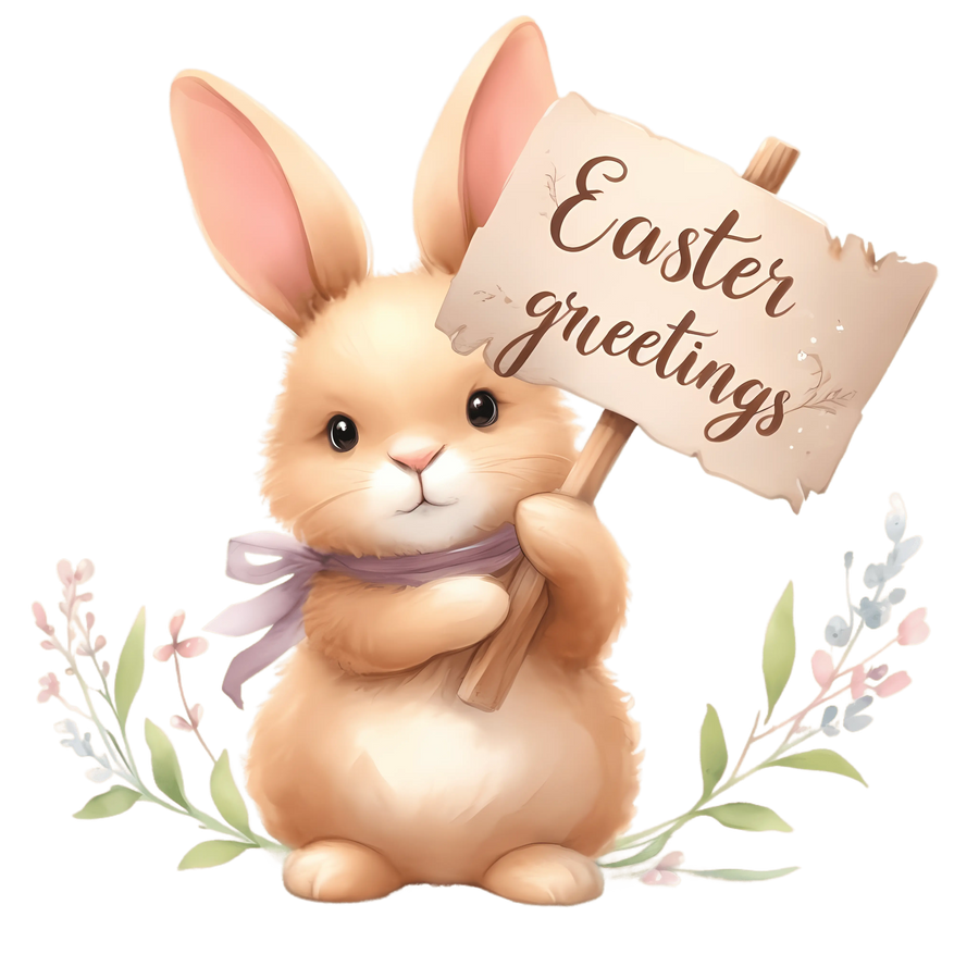 Easter Greetings Cute Bunny Design | DTF Dallas