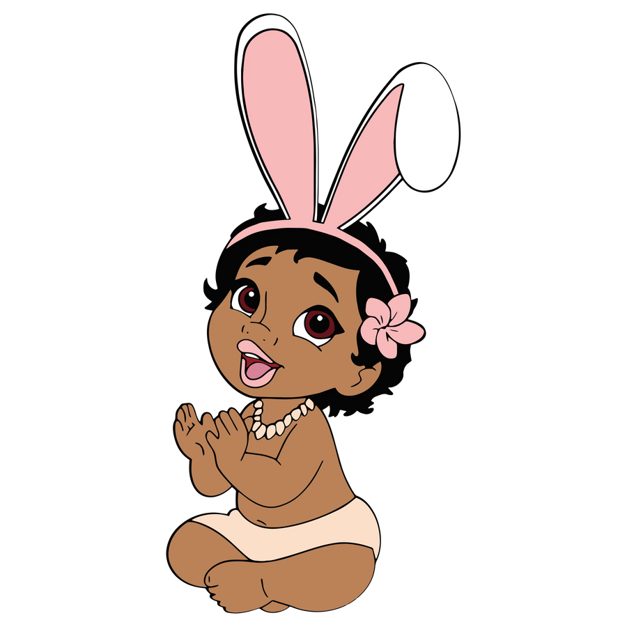 Baby Moana Easter Design - DTF Ready To Press