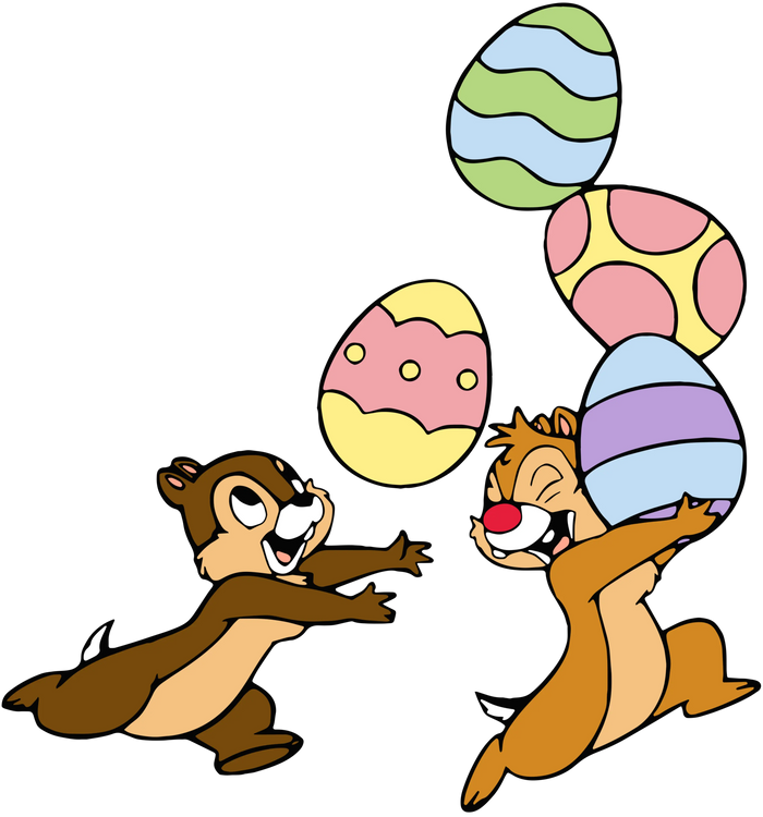 Easter Squirrel Egg Hunting Design pressed on a garment