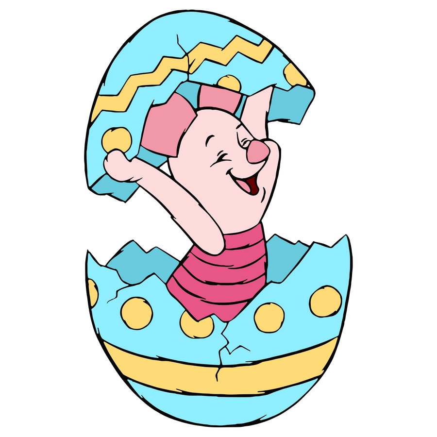 Winnie the Pooh Piglet Easter Design | DTF Dallas