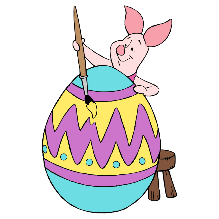 Winnie the Pooh Piglet Egg Paint Easter Design | DTF Dallas