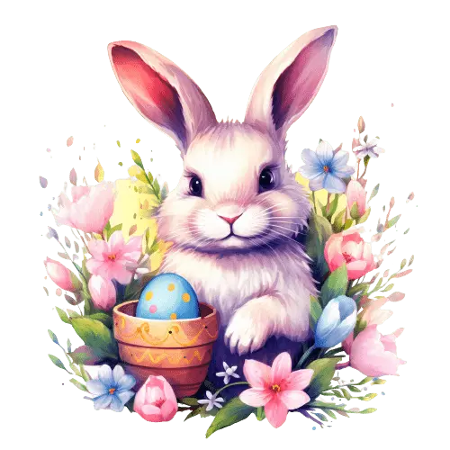 Egg Hunting Easter Design pressed on a garment