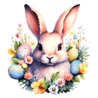 Bunny And Egg Easter Design - DTF Ready To Press - DTF Dallas 