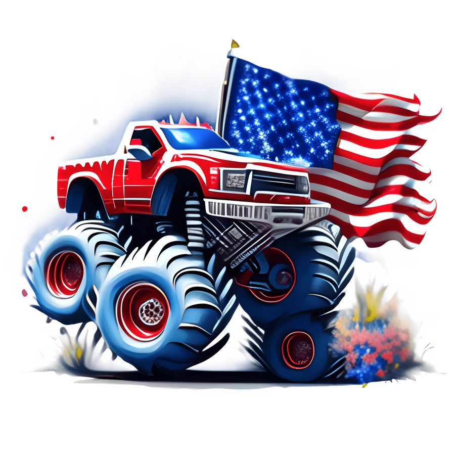 4th Of July Truck Design - DTF Ready To Press