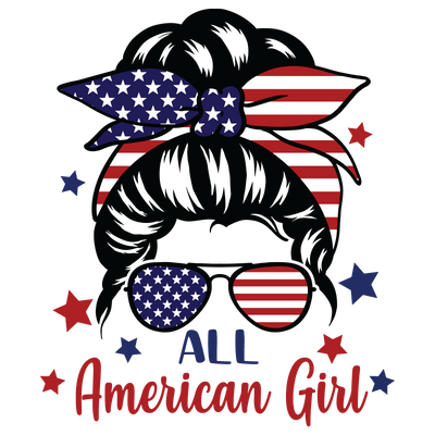 All American Girl Design - DTF Ready To Press - DTF Dallas 