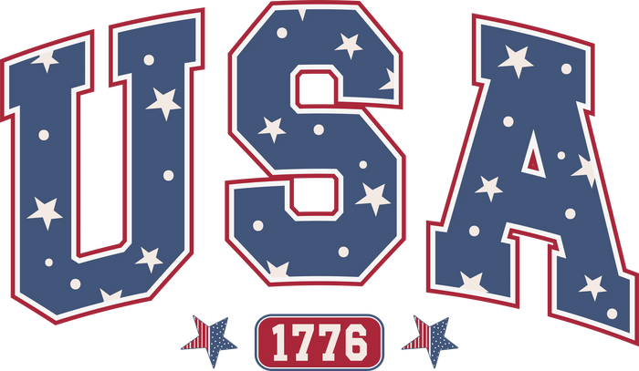 USA 1776   V2 pressed on a garment