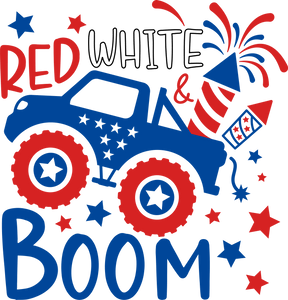 Red White Boom 4th of July Design | DTF Dallas