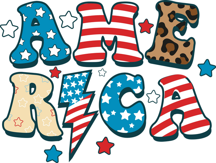 America Design pressed on a garment