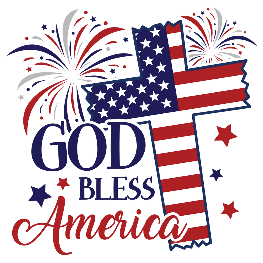 God Bless America Design DTF-Ready Press (V4) | DTF Dallas
