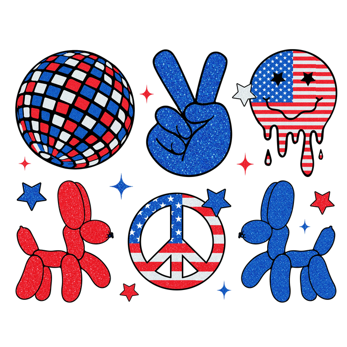 Cute 4th of July Design pressed on a garment