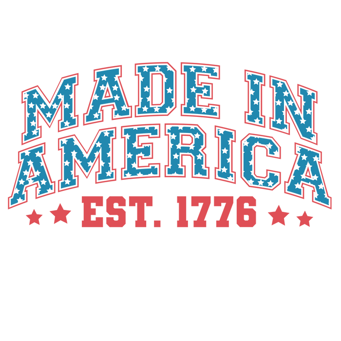 Made In America Design pressed on a garment
