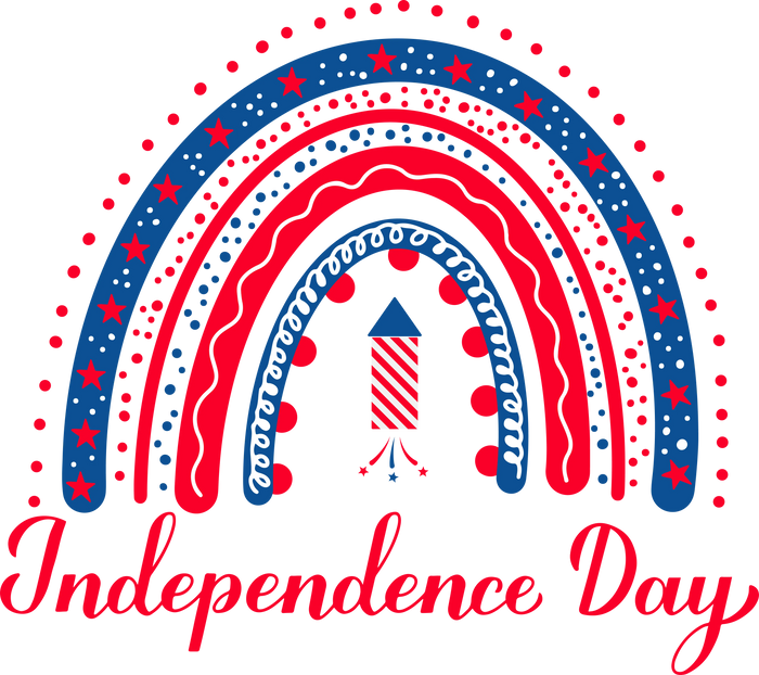 Independence Day Design pressed on a garment