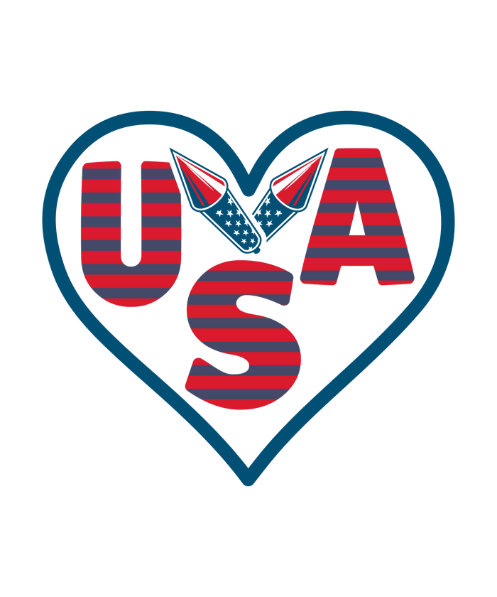 Love USA Design pressed on a garment