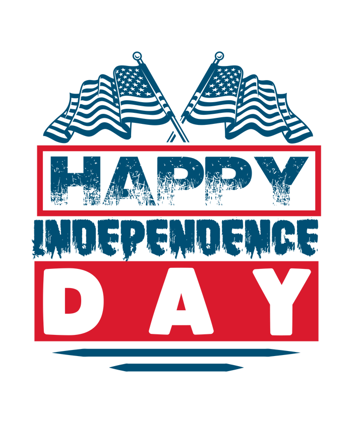 Happy Independence Day Design pressed on a garment