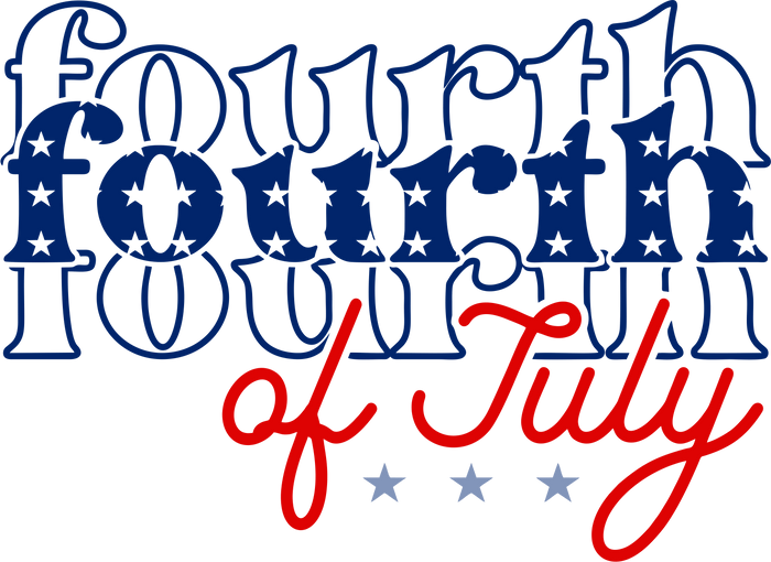 Fourth of July Design pressed on a garment